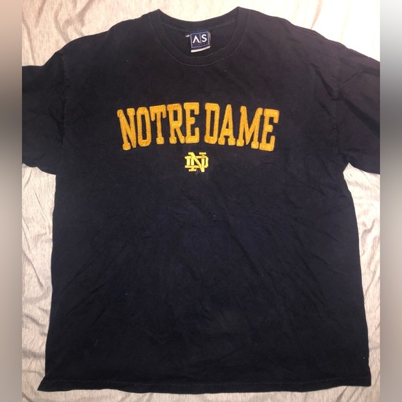 Notre dame fighting Irish spell out felt letter t shirt sz xl - Picture 1 of 2